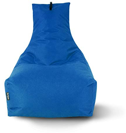 Lounge Sitzsack Liege Beanbag 32 Farben wählbar 90cm(Ø) Rückenlehne Bodenkissen Indoor Outdoor Sitzsäcke Gaming Kinder Bean Bag Erwachsene Riesensitzsack gefüllter Sessel (Blau)