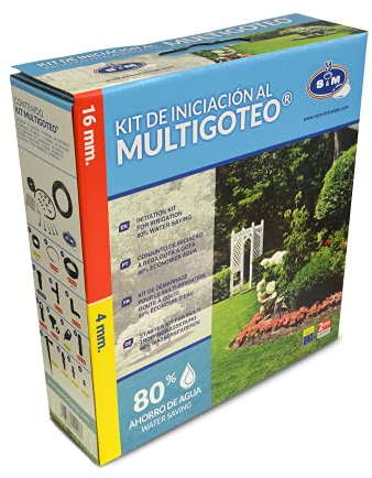 S&M 544286 Kit de Iniciación al Riego por Goteo para terrazas, huertos y macetas,Negro