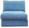 CAVADORE Sofa-Modul Fiona Sitzelement mit Rücken / XXL- Sessel mit Rückenlehne / 94 x 90 x 112 / Webstoff hellblau
