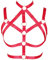 MAMOHSS Mode Geschirr Punk Gothic BHS Riemchen Eingesperrt Dessous Elastisch BHS für Damen (Rot)