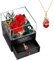 MINCHEDA Ewige Rosen mit Halskette, Echte Blumenbox Geschenk mit Schmuck, Geschenke für Sie, Frau, Freundin, Mama, Valentinstag, Weihnachten, Muttertagsgeschenk, Geburtstag, Jahrestag