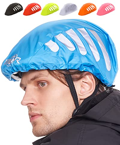 BTR Regenschutz für Fahrradhelm, winddichter Regenüberzug, atmungsaktiver und wasserfester Helmüberzug