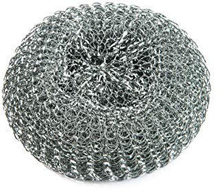 We Can Source It Ltd - Professional Quality Kitchen Cleaning Galvanized Metal Scourers for Grills, Barbeques, Pots, and Pans - 40g Metal Pot Scrubber - Pack of 10