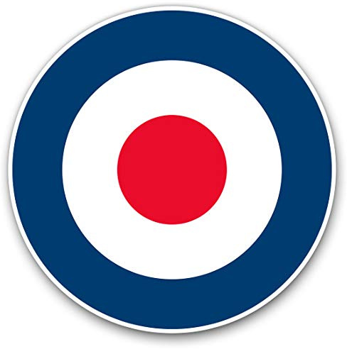 Awesome Vinyl-Aufkleber (2 Stück) 15 cm – RAF Roundel Symbol Mod Retro lustige Aufkleber für Laptops, Tablets, Gepäck, Scrapbooking, Kühlschränke #215