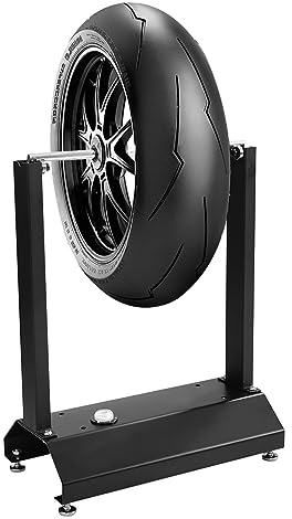 COSTWAY Equilibratrice per Ruote di Bici e Moto | Equilibratrice Statica con Base e Coni Regolabili, Equilibratrice Portatile per Bilanciare Pneumatici di Moto e Bici