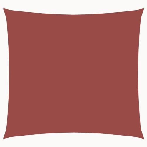 vidaXL Sonnensegel Wasserfest Sonnenschutz Windschutz Sonnendach UV Schutz Garten Terrasse Balkon Oxford-Gewebe Quadratisch 6x6m Terrakottarot