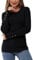 Newshows Long Sleeve Tops for Women UK Black Women's Jumpers Crew Neck Ladies Fit Knitted Jumpers Warm Sweater