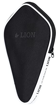 LION Tischtennishülle Cover | Aufbewahrungstasche für 1 Tischtennisschläger | Mit Tischtennisballfach für 4 Bälle | Geeignet für jedes Alter von Anfänger, Fortgeschrittene und Profis
