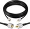 Superbat Cable UHF PL259 de CB 7.6m Cable RG8X UHF Macho a Macho de Radio Digital 50ohm Cable Coaxial de Baja Pérdida para Radio CB Radioaficionados Analizador de Antena Medidor de SWR etc.