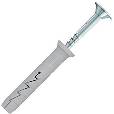 M10 Tasselli a Battere, Fissaggio a Percussione, Tassello 10x100mm con Chiodo Vite 6.9x110mm Tassello a Battuta, Vite a Chiodo Premontata per Muratura Calcestruzzo, Pietra, Mattone, Blocco (50 pezzi)