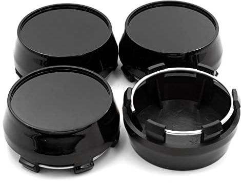 RhinoTuning 4 Stück Radnabenkappen für Nabendeckel OD 60mm ID 56mm, Schwarz Radnabenabdeckung Geeignet für Rad, Felgendeckel