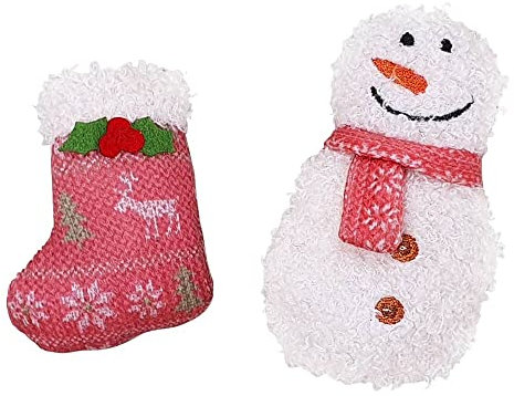 Nobby Xmas 65638 Plüsch Figuren mit Catnip 2 Stück, 8 + 10 cm