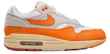 NIKE DZ4709-001 Air Max 1 Men Light Bone/Magma Orange-Neutral Grey UK 5