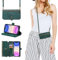 ZCDAYE Hülle für iPhone 11 mit Band Handykette, Leder Handyhülle Handytasche mit Kartenfächern Frauen Brieftasche Klapphülle zum Umhängen Tasche iPhone 11 (6.1 inches),Grün