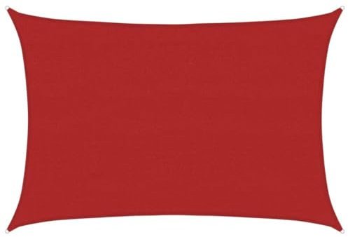 vidaXL Vela Parasole 160 g/m² Rossa 4x5 m in HDPE
