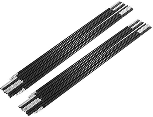 2 Stück Zeltstangen Ersatz 4,48 M, Fiberglas-Zeltstangen-Reparaturset, 8 Segmente Flexible Zeltstangen Für Camping, Wandern, Rucksackreisen, 5–6 Personen Zelt, Stangendurchmesser 0,31 Zoll/8 Mm