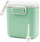 Baby Milk Powder Dispenser, 800ML Powder Pots, Airtight Milk Powder Container with Sealed Silicone Ring Cover Leveler and Spoon, for Outdoor Travel Feeding Coffee, Cereal (Green)