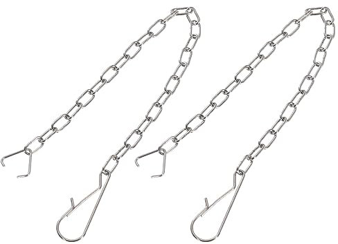 sourcing map Toilet Handle Chain, 2pcs 250mm/9.84 Stainless Steel Universal Toilet Flapper Lift Chain
