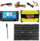 Kit Pannello Solare per Auto, Solare Completo, 300 Watt, Kit di Ricarica Solare con 2 Porte USB e Display a LED, Kit Completo di Pannello Solare con Batteria e Inverter per casa capanno