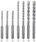 7 Pieza Brocas Hormigon, Brocas Pared, Brocas Sds Plus Bosch, Juego De Brocas Sds-Plus, Para Taladrar En Hormigón, Piedra Natural, Mampostería (5, 6, 7,8, 10, 12 Mm)