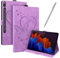 JayModCase Case for Samsung Galaxy Tab S7 FE 12.4 inch 2021 (SM-T730/T733/T736)/Galaxy Tab S7 Plus 2020, PU Leather Flip Stand Protective Cover Auto Sleep/Wake Function Cover (Purple)