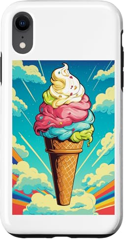 Carcasa para iPhone XR Helado de gofrera helado helado helado arte pop art vintage retro helado helado