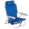 AKTIVE Silla de Playa Plegable, Altura XXL, 50 x 53 x 78 cm, 5 Posiciones, Color Azul, Soporta 110 kg, Incluye cojín Acolchado, Asas de Transporte, Bolsillos, Bolsa térmica, Tejido poliéster (62353)
