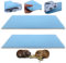 NEO SOLVO Lot de 2 Tapis de Jeu en Polaire pour Cochon d'Inde et Lapins - Tout en Un, C'est Une Couverture, Un Tunnel Géant, Une Maison, Un Coussin et Un Lit - 35cm x 70cm - Bleu