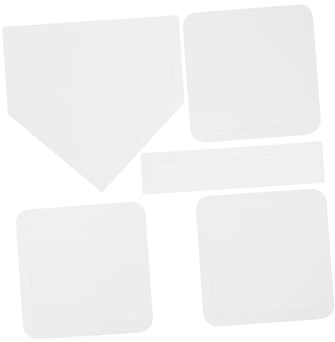 FOYTOKI 5pcs Baseball Base Softball Rubber Base Thrown down Plate Non-slip Water-resistant for School Training