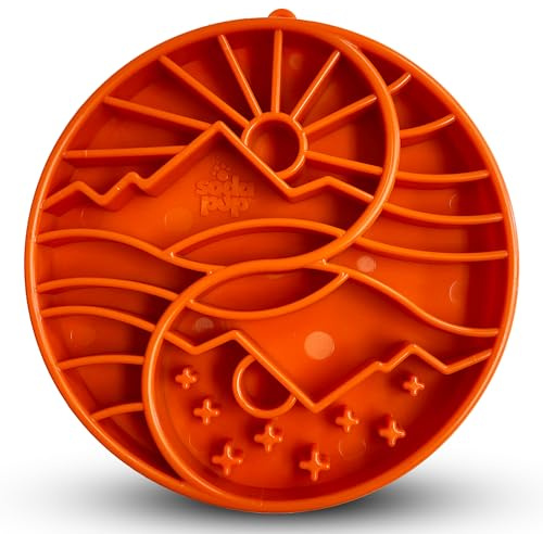 SodaPup Yin Yang eTray – Durable Enrichment Feeder Made in USA from Non-Toxic, Pet-Safe, Food Safe Material for Mental Stimulation, Calming, Slowing Down Eating, Healthy Digestion, & More