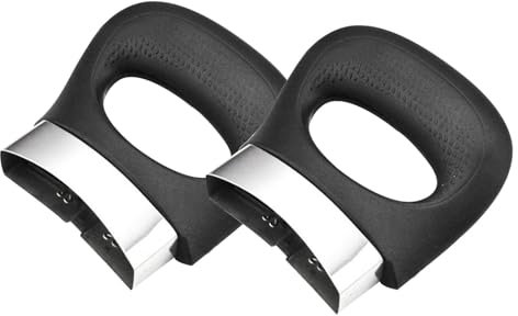 JYTDBCS Set of 2 Pot Handle Replacement, Sauce Pots Handle Pot Replacement Short Side Handles, Metal Pressure Pan Cooker Spares, Short Side Handle for Home Kitchen Soup Pots, Steamers, Milk Pot(Black