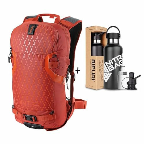 Nitro, ROVER 14 SET mit Ripuri 600 ml Flasche & Filter, Snowboardrucksack Tourenrucksack Bikerucksack, 14L, SUPERNOVA