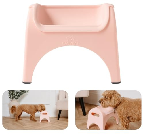 The Premium Dog Feeding Station Perfect for Small to Medium Sized Pets Raised Dog Bowl with a Beautiful, Non-Slip Design –Elevated bowl Improves Digestion, User friendly (Rose Pink)