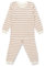 Sense Organics Frottee Kinder Ringel Schlafanzug Bio Baumwolle GOTS und Fairtrade Zertifiziert (DE/NL/SE/PL, Numerisch, 128, Regular, Light Cappuccino Stripes)