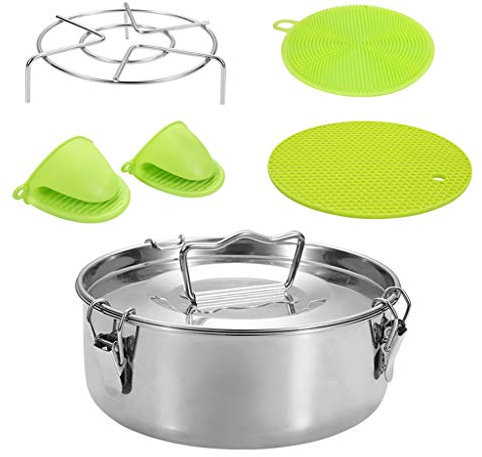 xbiez Olla a presión, vaporizador apilable, accesorios de olla a presión, material de acero inoxidable para olla