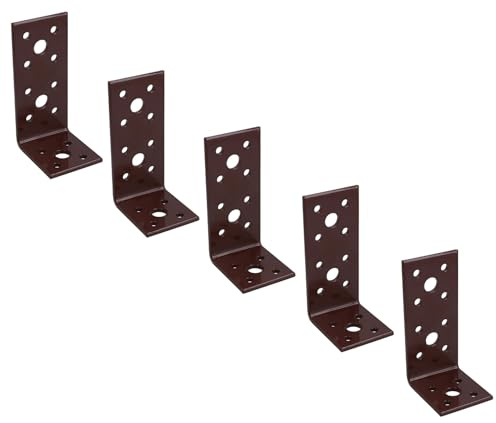 Angle Corner Bracket L-Shape Brace Fastener Plate 90mm x 45mm x 40mm 5PK