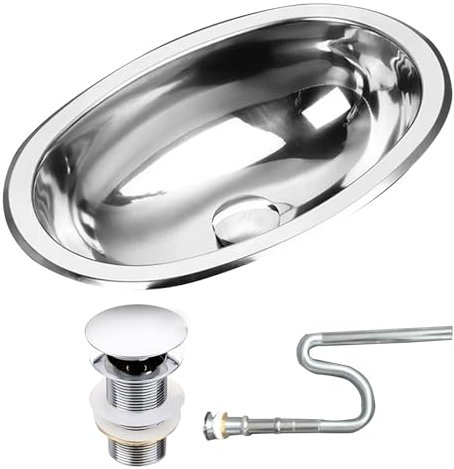 432 X 305 Mm Waschbecken, RV Caravan Oder Boot Edelstahl Handwaschbecken, Tiefe 130 Mm, Platzsparend, Glatte Oberfläche, Geeignet für Küchen Und Badezimmer in Wohnmobilen, Yachten Usw