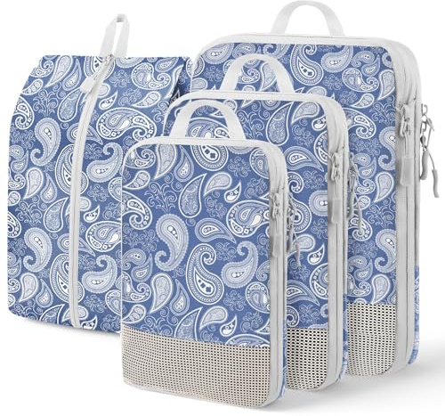 Aomeskoitoy Kompression Koffer Organizer für Rucksack, Compression Packing Cubes Packwürfel Kofferorganizer, Travel Essentials Kofferorganizer Packtaschen Kleidertaschen für Koffer