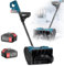 Pala da neve senza fili – Spazzaneve elettrico a batteria da 21 V, larghezza di 30 cm, distanza di lancio 8 m, direzione regolabile, design pieghevole, include 2 batterie