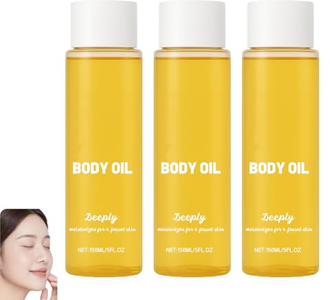 Brightening and Nourishing Body Oil, With Vitamin E, Tightening and Moistwrizes, Improve Skin Elasticity, Repair Dry & Damaged Skin, Lightweight Non-Greasy, Whitening Brightening (3pcs)