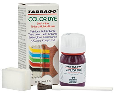 Tarrago | Self Shine Color Dye 25 ml | Tintura Autobrillante para Zapatos y Accesorios | Cubre Rozaduras y Desgastes del Calzado | Berenjena (54)