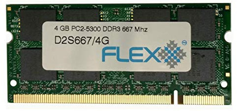 4GB ram (4GB x 1), 200-pin SODIMM, DDR2 667MHz PC2-5300 memory module for Mac