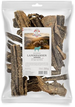 SISSI & FRANZ Lammpansen, 250 g, naturbelassener und gesunder Kausnack für alle Hunde, ohne Zusatz- und Konservierungsstoffe