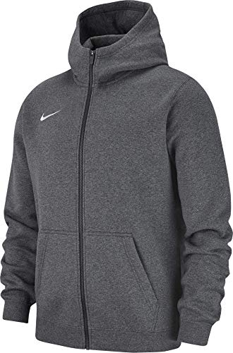 Nike Kinder Y Hoodie Fz Flc Tm Club19 Kapuzenjacke , Grau(charcoal heathr/anthracite/White) , S