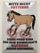 Blechschild 20x30cm gewölbt Bitte Nicht füttern Hufrehe Pferd Weide Stall Schild