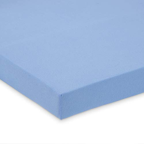 FabiMax 4244 BIO Jersey-Spannbettlaken 90x55 für Beistellbett, blau