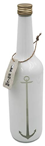 Glas-Flasche mit Schraubverschluss, Anchor Anker, weiß 0,7l maritim, Pirate Serie Zauberwerk by Ritzenhoff & Breker