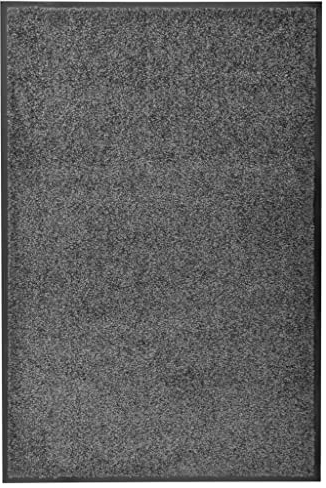 vidaXL Fußmatte Waschbar Schmutzfangmatte Türmatte Fußabtreter Schmutzmatte Schmutzfangläufer Sauberlaufmatte Innen Außen Anthrazit 60x90cm