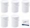 MARKESYSTEM Cubo HERMÉTICO Catering Pack 5 x 15,9 litros - Cubos de Plástico con Tapa - Contenedores Apilables - Envasar Alimentos, Líquidos y Pinturas - Polipropileno Blanco + Kit Etiquetado