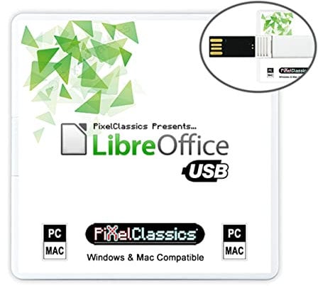 LibreOffice Office Suite 2025 on USB | Compatible with Microsoft Office Word, Excel & PowerPoint for Home Student Business | One Time Purchase, Lifetime License & Free Updates | Windows PC & Mac